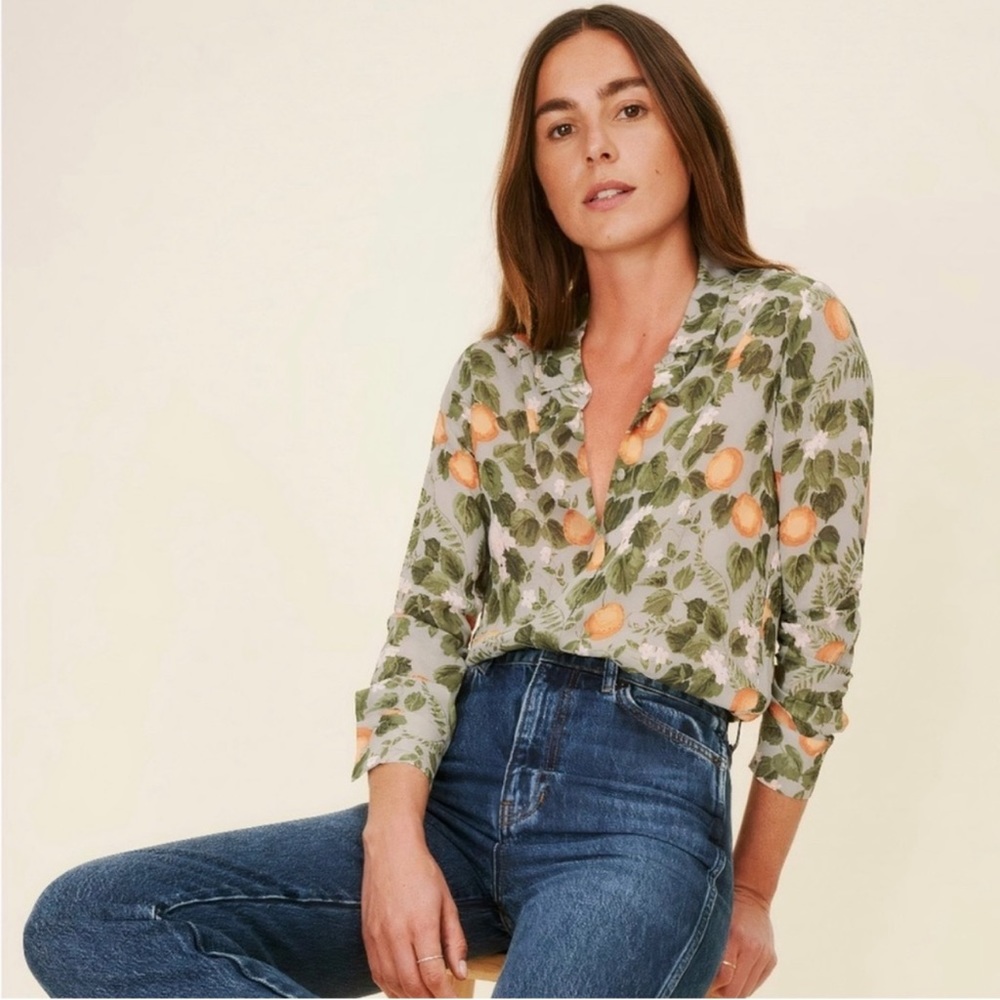 Reformation Violet Blouse in Orange Grove 🍊